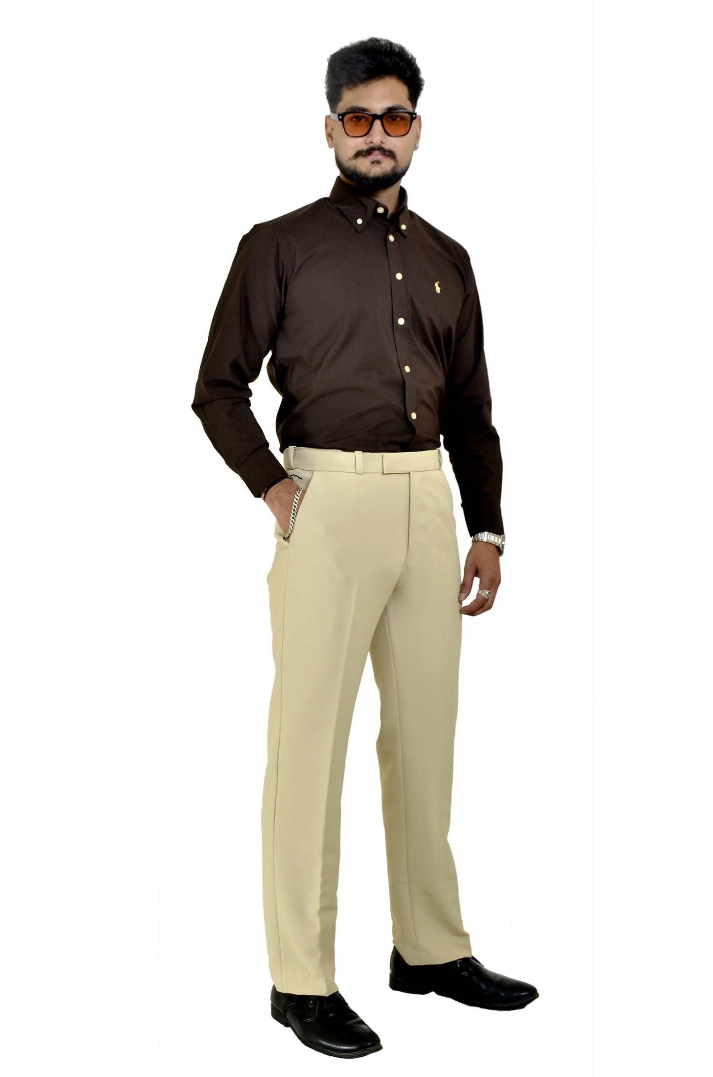 Ivory Beige Trousers