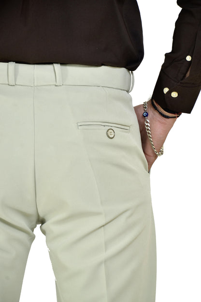 Sage Cream Trousers