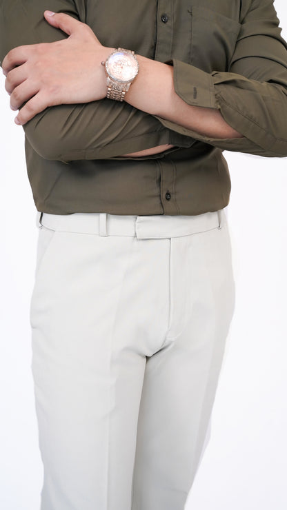 Sage Cream Trousers