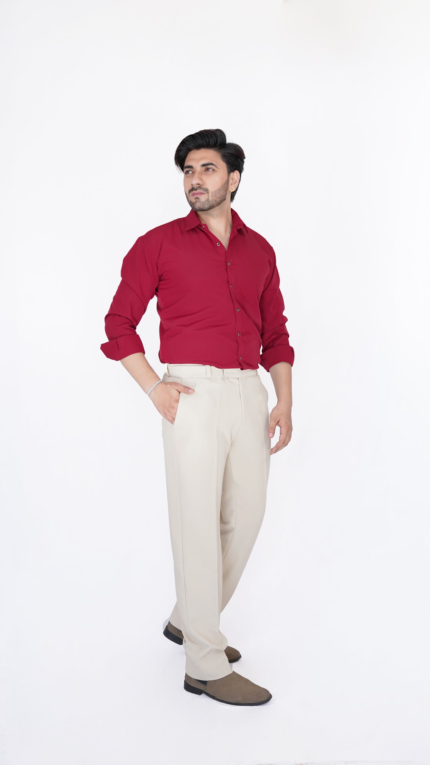 Ivory Beige Trousers