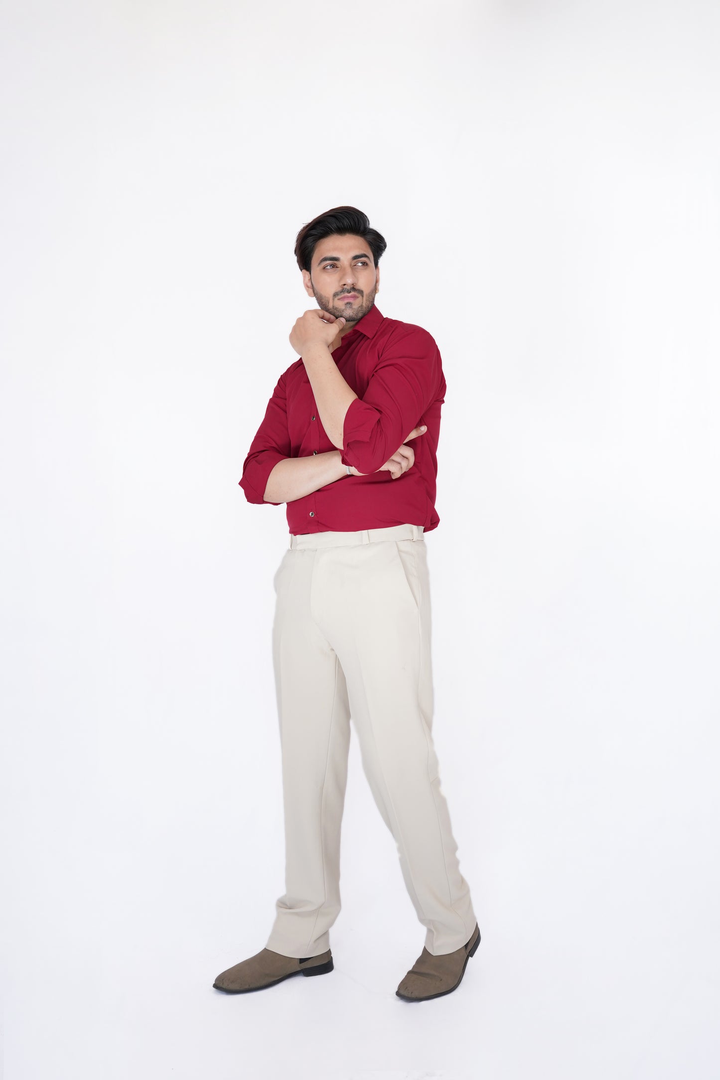 Ivory Beige Trousers