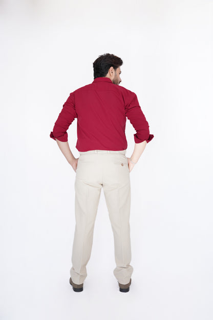 Ivory Beige Trousers