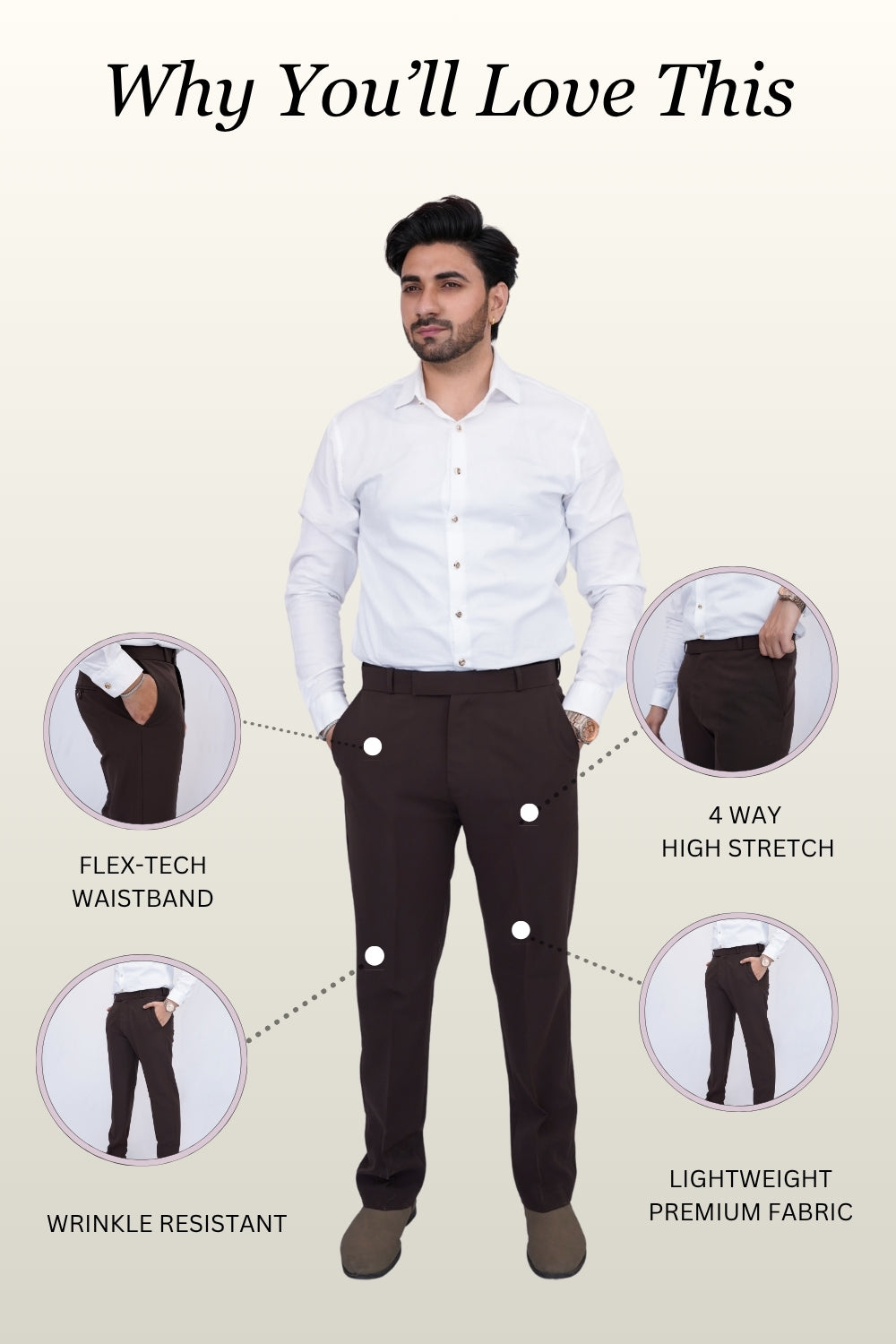 Mocha Brown Trousers