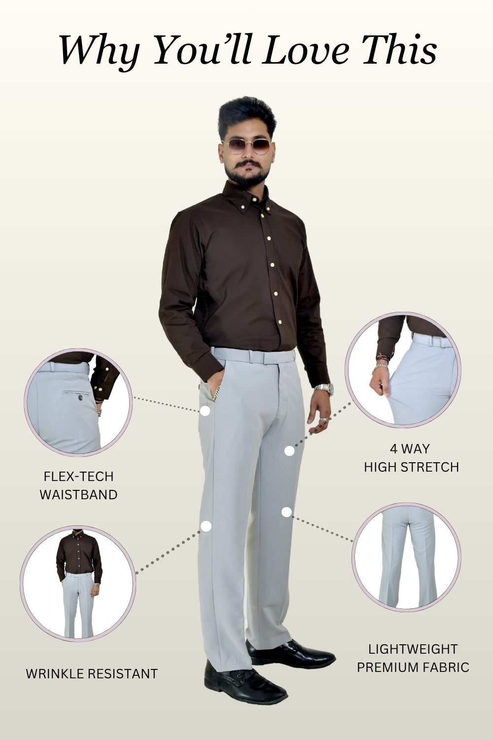 Pearl Grey Trousers