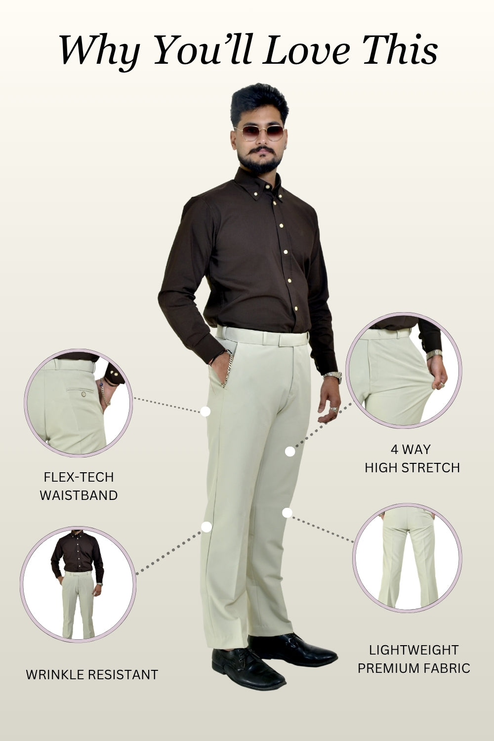 Sage Cream Trousers