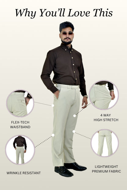 Sage Cream Trousers
