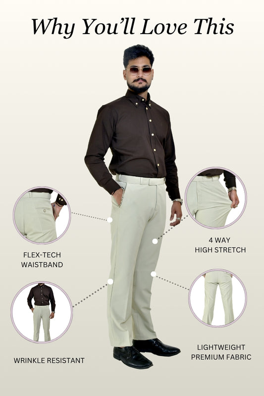 Sage Cream Trousers
